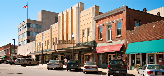 theater block, Kirby Theater (1949), 215 North Main Street, Roxboro, North Carolina (1855) pop. 8,667