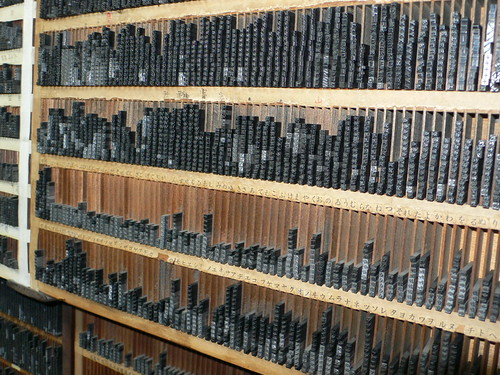 Letterpress 活版印刷（かっぱんいんさつ）type in cases. | by Washerdrop'59