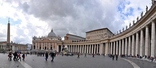 St. Peter's and Vatican City panorama in Rome, Italy