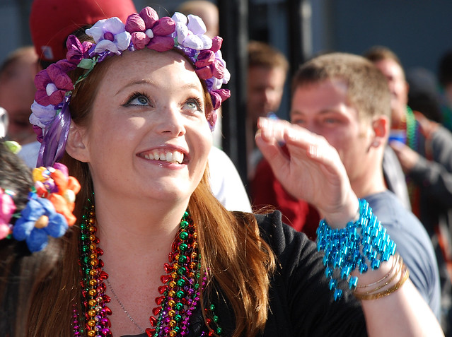 Waiting for Beads, Mardi Gras 2010, New Orleans
