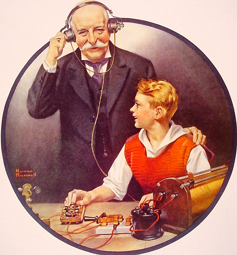 1920 - Listening to Wireless - by Norman Rockwell | copyrigh… | Flickr