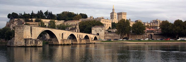 Avignon Panorama - Palais des Papes and  le pont d'Avignon