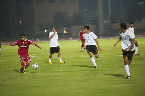 AUC football team spars with Al Ahly during friendly match