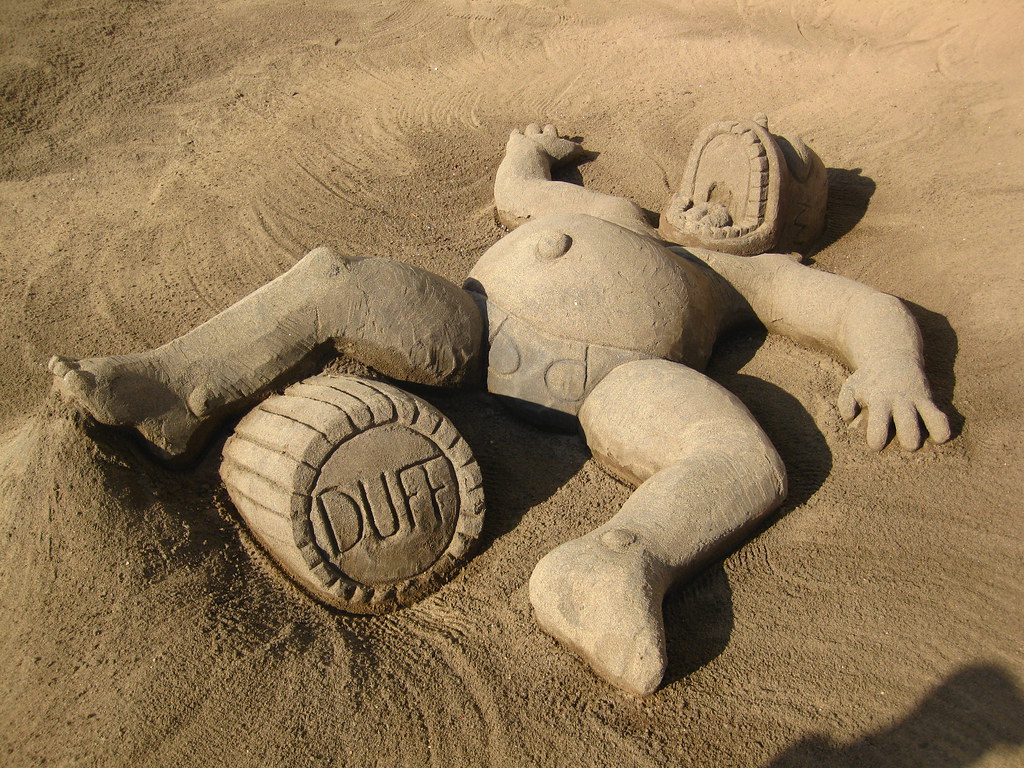 Homer in the sand