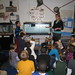 Ms. T. and fourth grade - fry swim into tank