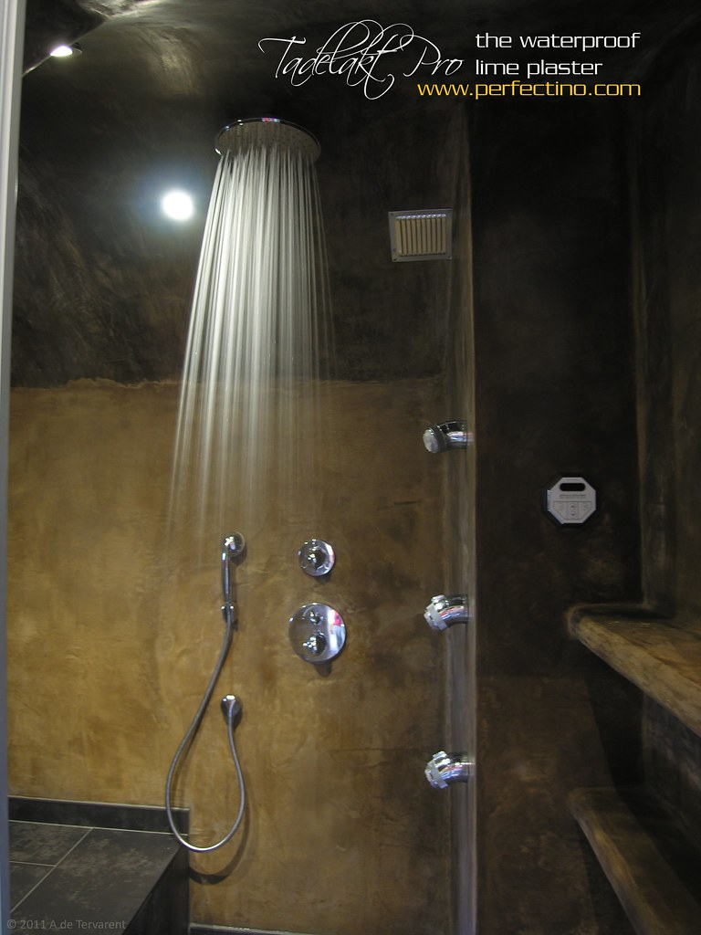 Componist Achteruit Ongewapend Shower in Tadelakt | Tadelakt Pro - Douche a` l'italienne | Perfectino  Coatings | Flickr