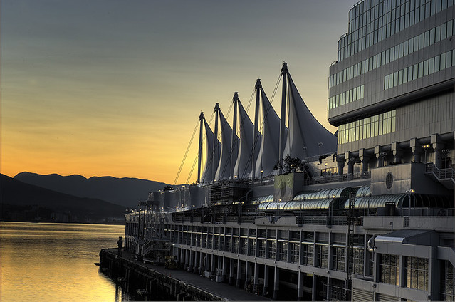 Canada Place Roofline at Dawn 1