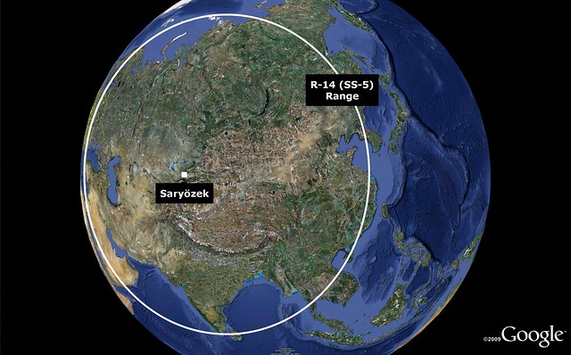 Kazakhstan, Saryozek R-14 / SS-5 Missile Bases