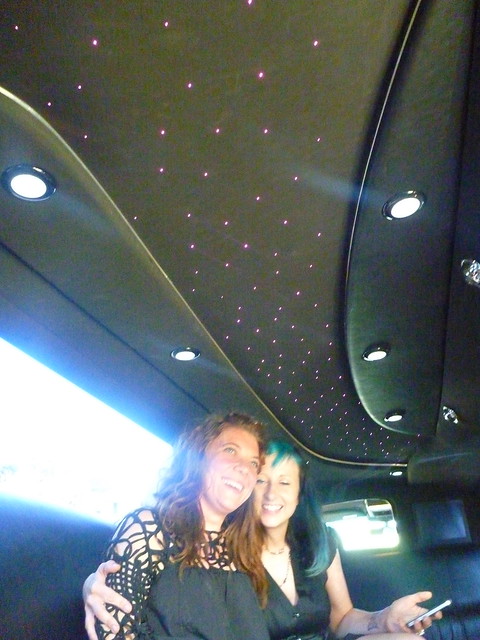 Lana and Selena in the Limo