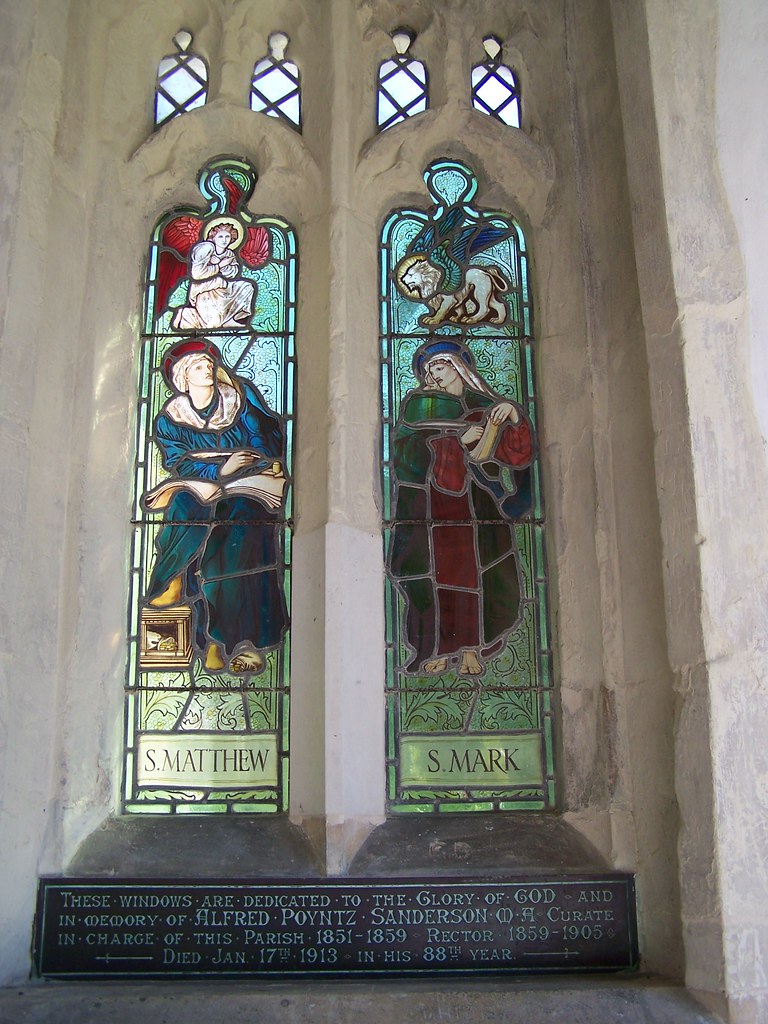 Hertfordshire, Aspenden | Porch window in memory of Alfred P… | Flickr