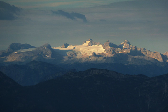 Dachstein glacier at sunrise