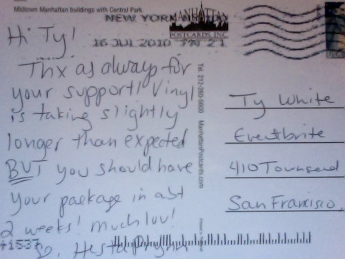 postcard from hesta prynn | by tygergolf