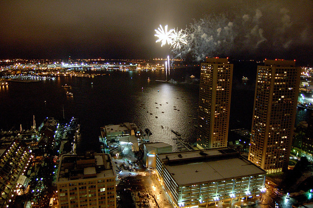 Boston at Night, New Year's, 2005