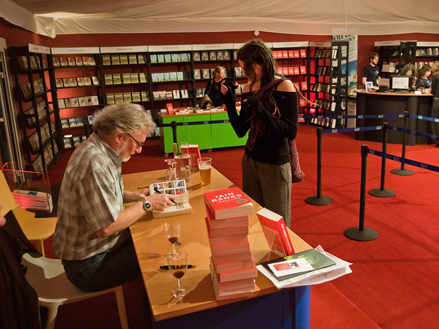 the end of the Iain Banks booksigning