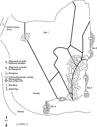 Apra Harbor Fish Weir Map