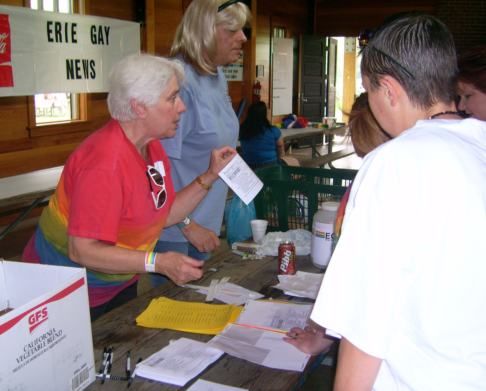 Maureen and Michelle at registration table. Photo by James von Loewe