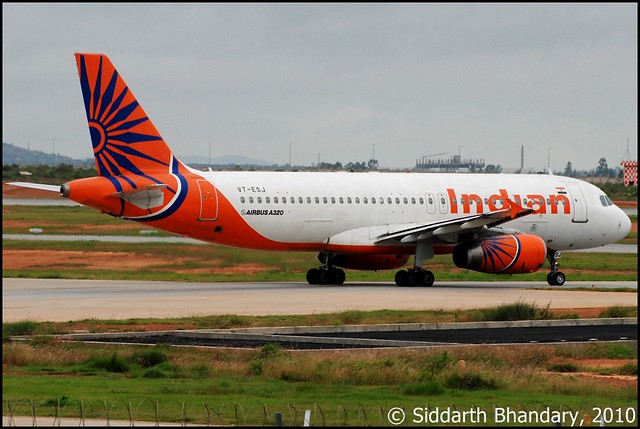 Indian Airlines Airbus A320 leaves the ramp
