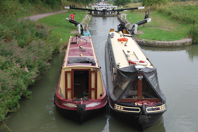 Canal Boats, Caen Hill Locks, Devizes