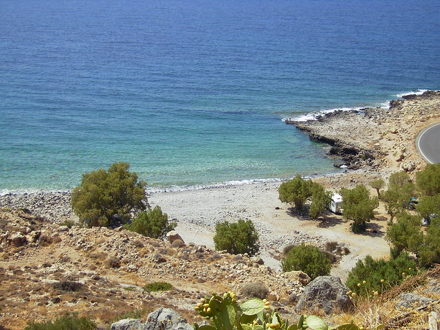 Beach opposite the Kapsa Monastery, Makrigialos