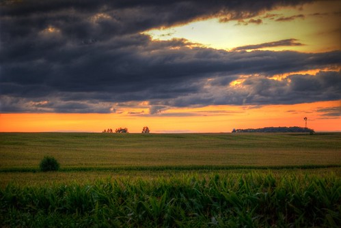 sunset summer minnesota cornfield nikon hdr