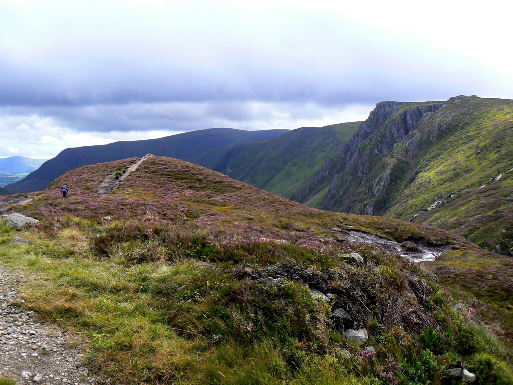 The summit of the climb out of Glen Doll