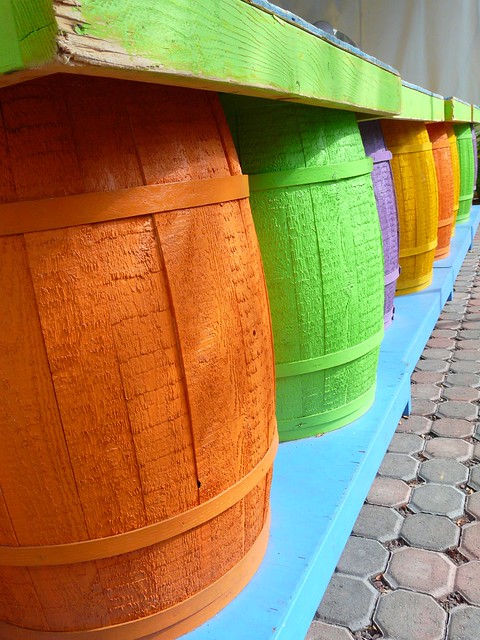 Painted barrels at the National Zoo