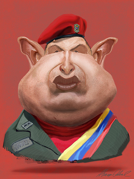 Caricature Hugo chavez