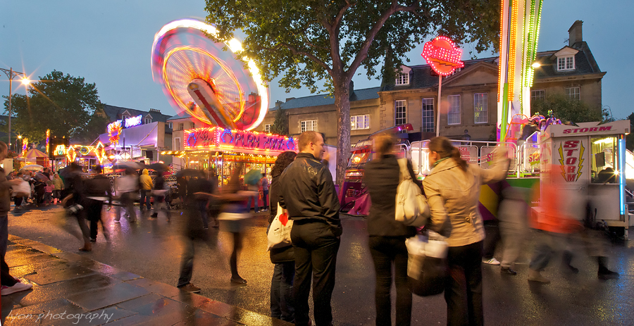 Yucky rain - St Giles Fair Oxford, England