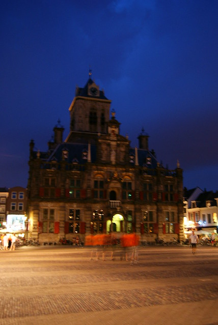 Delft Town Hall By Night