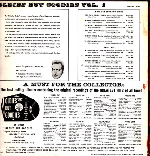 Various - Oldies But Goodies - Vol 1 - US - 1966-