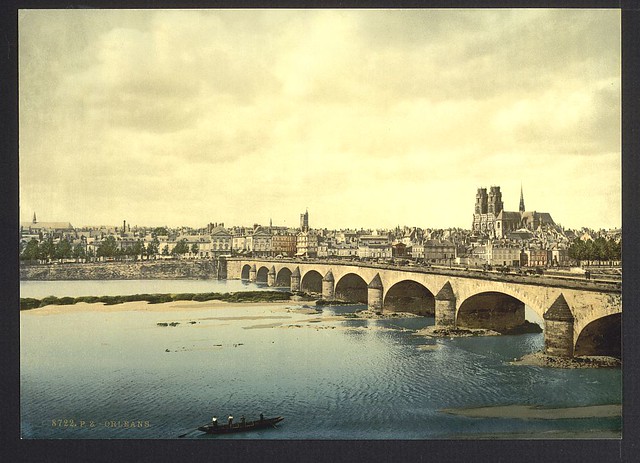 Vue générale d' Orléans, France en 1895