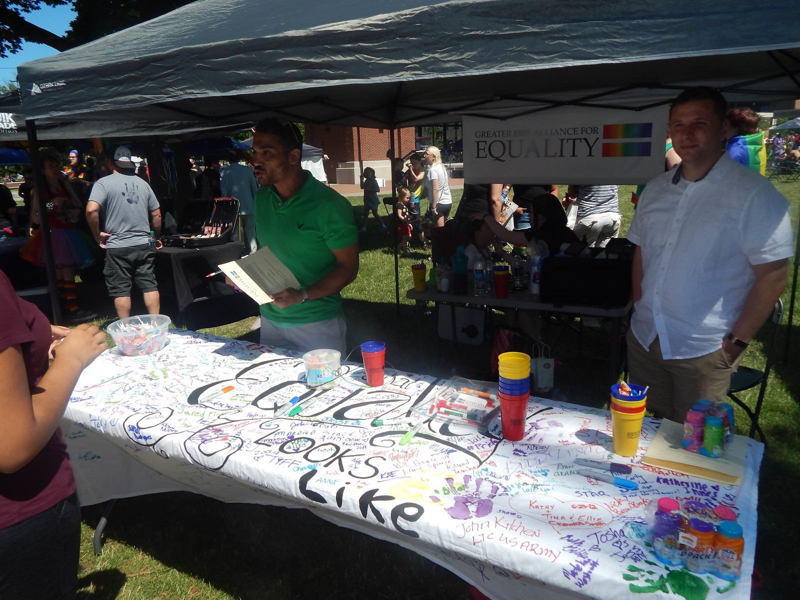 Greater Erie Akkiance for Equality table at Pride Fest