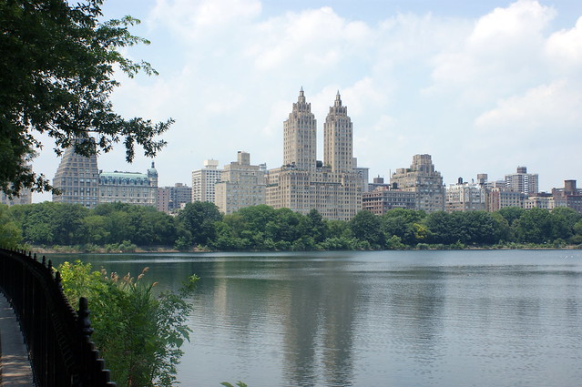 Walking around the reservoir at Central Park
