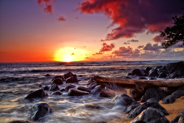 Sunset at Hanalei Bay