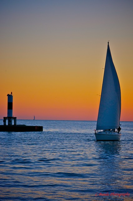 Sailboat at Sunset Holland MI