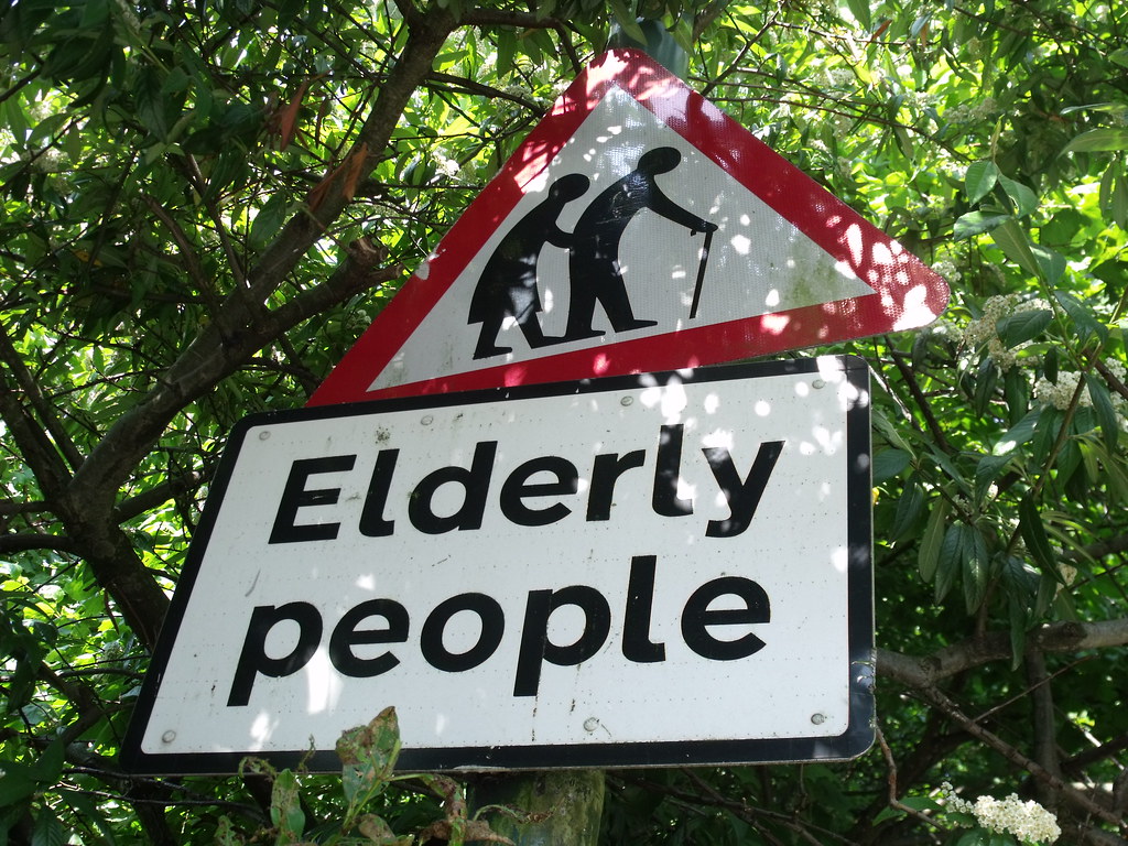 Elderly People - sign on Warwick Road, Olton