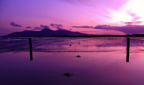 ireland sunset mountain seascape mountains beach silhouette newcastle landscape geotagged evening dusk down northernireland mourne mournemountains countydown mournes tryella