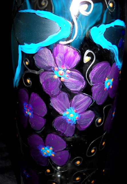Hand painted Bottle Art
