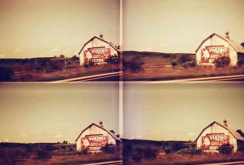 road camera film sign wisconsin club barn analog speed 35mm lens four lomo lomography inn sampler action side scan actionsampler 100 supper mm analogue roadside sequence viking 35 lenses lomographic viroqua redscale 100speed fourlenses redscalefilm vikinginn vikinginnsupperclub seqential vikingsupperclub geo:county=vernon