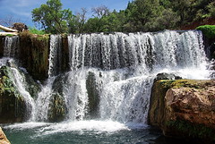 Fossil Creek over the decommissioned dam