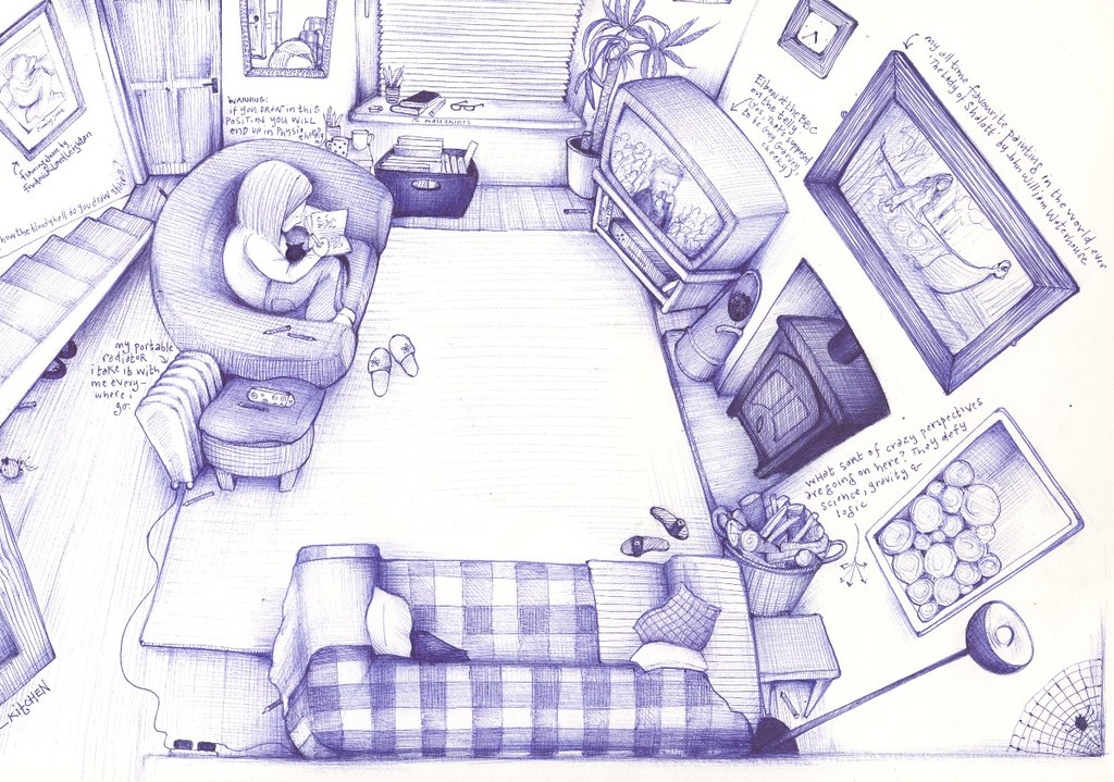 Lady In The Radiator Drawing