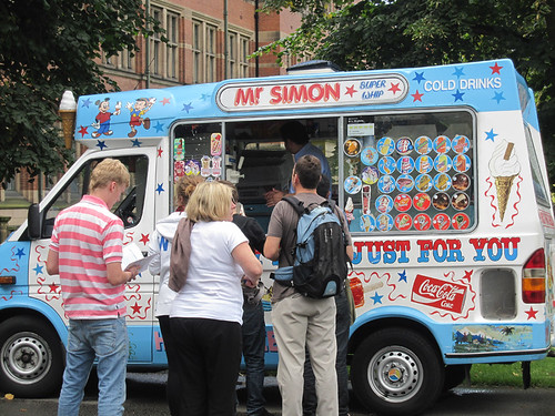 Ice cream van on campus