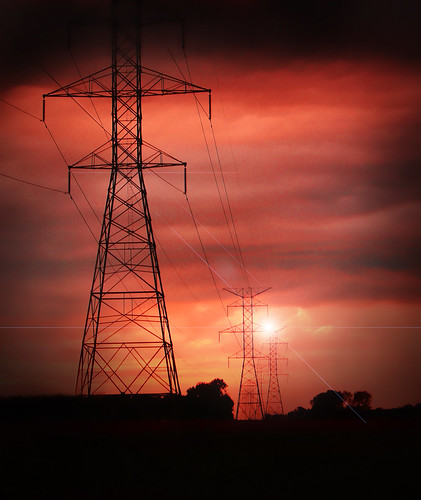 sunset sun photoshop canon towers powerlines reds flair powergrid canoneosdigitalrebelxsi jackaloha2 thelandscapingofamerica