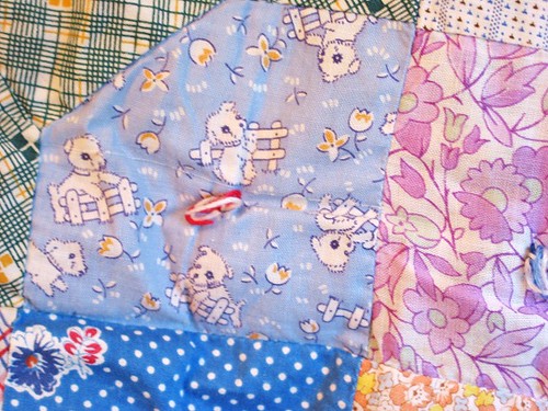 Vintage 30's Puppy Fabric ~ Bowtie quilt