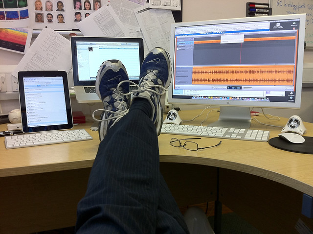 Day 434: Feet up, podcast editing
