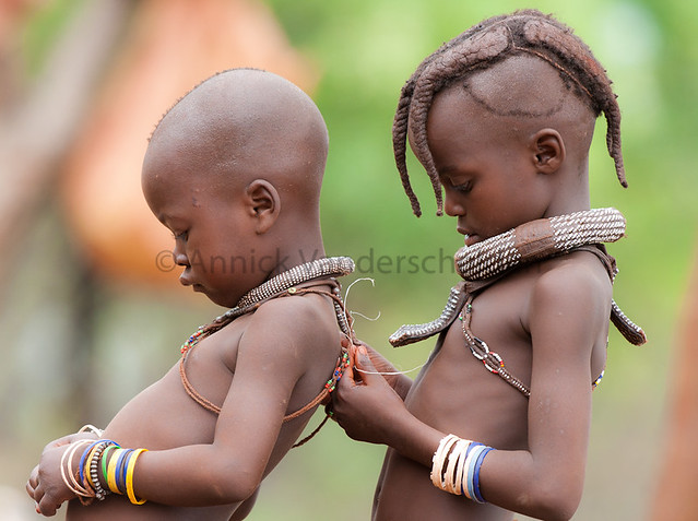 Himba people in Namibia