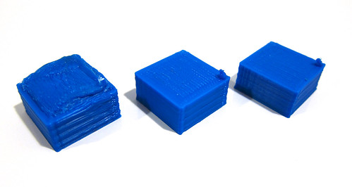 Three Test Boxes - MakerBot | Left: 34mm/sec Feed. Middle: 4… | Flickr