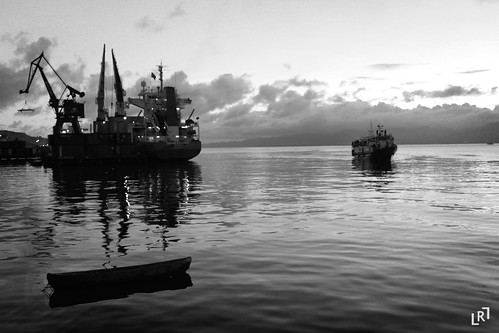sunset sea bw indonesia edited ships ambon molucche