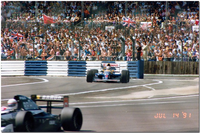 Nigel Mansell Williams Renault FW14 F1.1991 British GP Silverstone.
