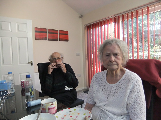 Grandparents at breakfast